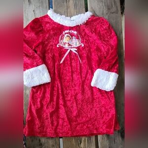 NICK JR  / DORA SZ S GUC RED crushed velour DORA & BOOTS crushed velour nightgow